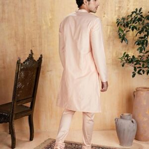 Men Festive Long Regular Fit Kurta & Pyjama Set